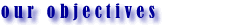 our objectives